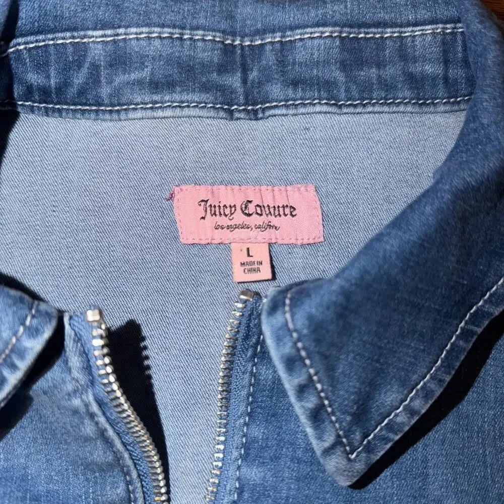 Juicy couture girls Jean jacket size large - Picture 3 of 4
